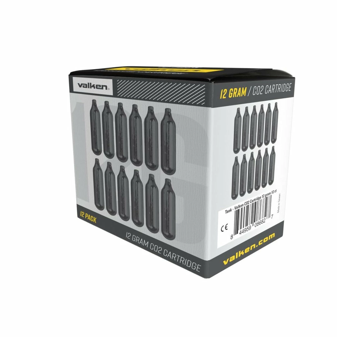 Valken 12g CO2 Cartridges - 12 Count