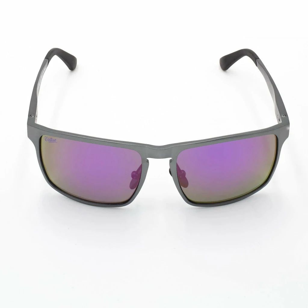 VIRTUE V-INERTIA POLARIZED SUNGLASSES - GUNMETAL AMETHYST Lens