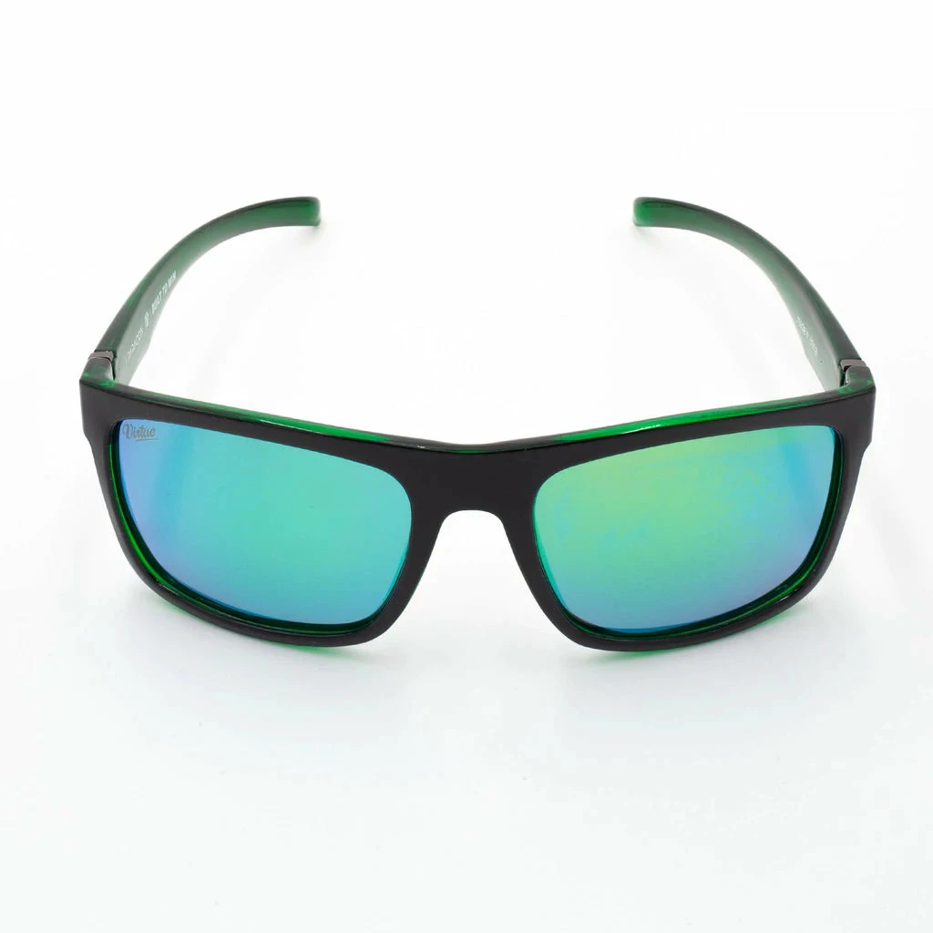 VIRTUE V-PARAGON POLARIZED SUNGLASSES - POLISHED EMERALD BLACK Lens