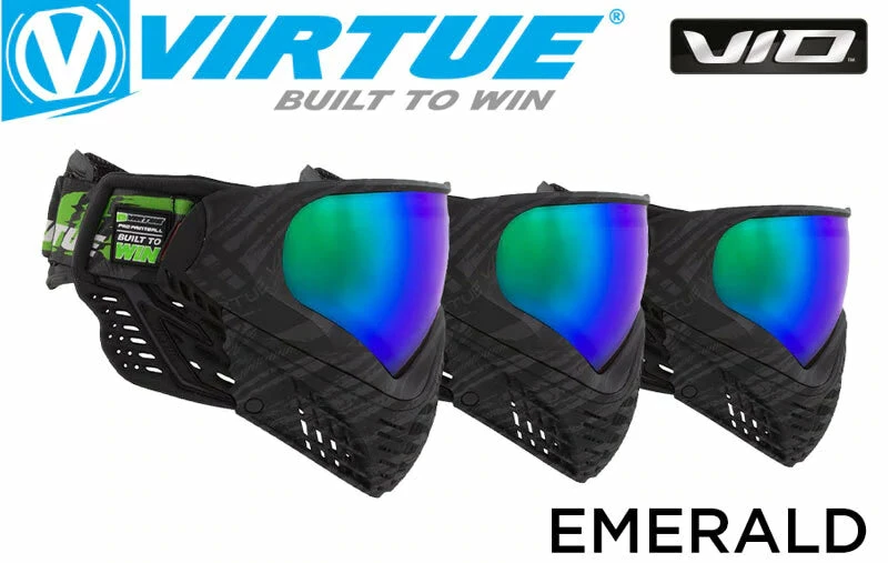 VIRTUE VIO CONTOUR II GOGGLE - GRAPHIC BLACK EMERALD (3 PACK)