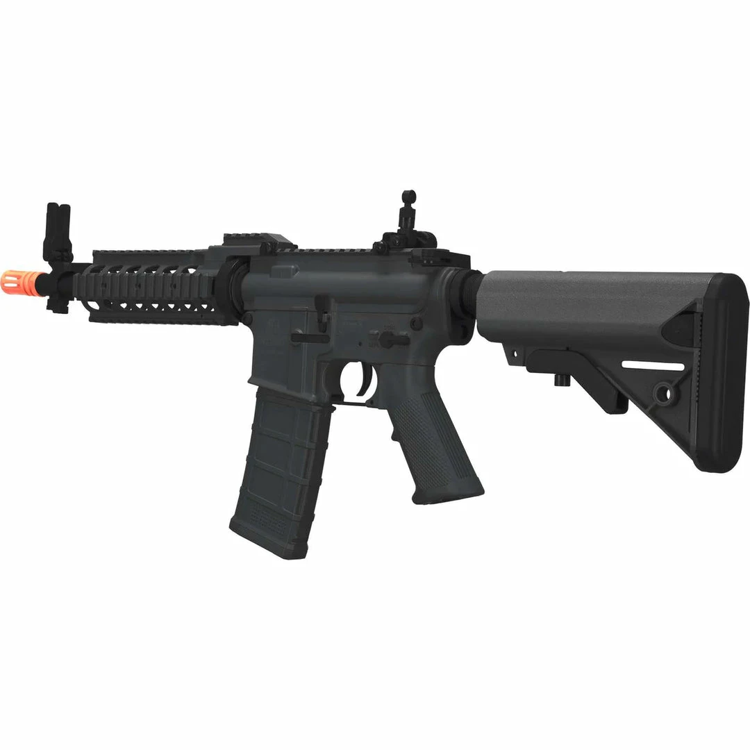 Tippmann VIEW ALL AIRSOFT GUNS BT M4 CQB RIS-Black (US Orange Tip) 10.5" Barrel | Airsoft Electric Rifles