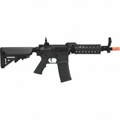 Tippmann VIEW ALL AIRSOFT GUNS BT M4 CQB RIS-Black (US Orange Tip) 10.5