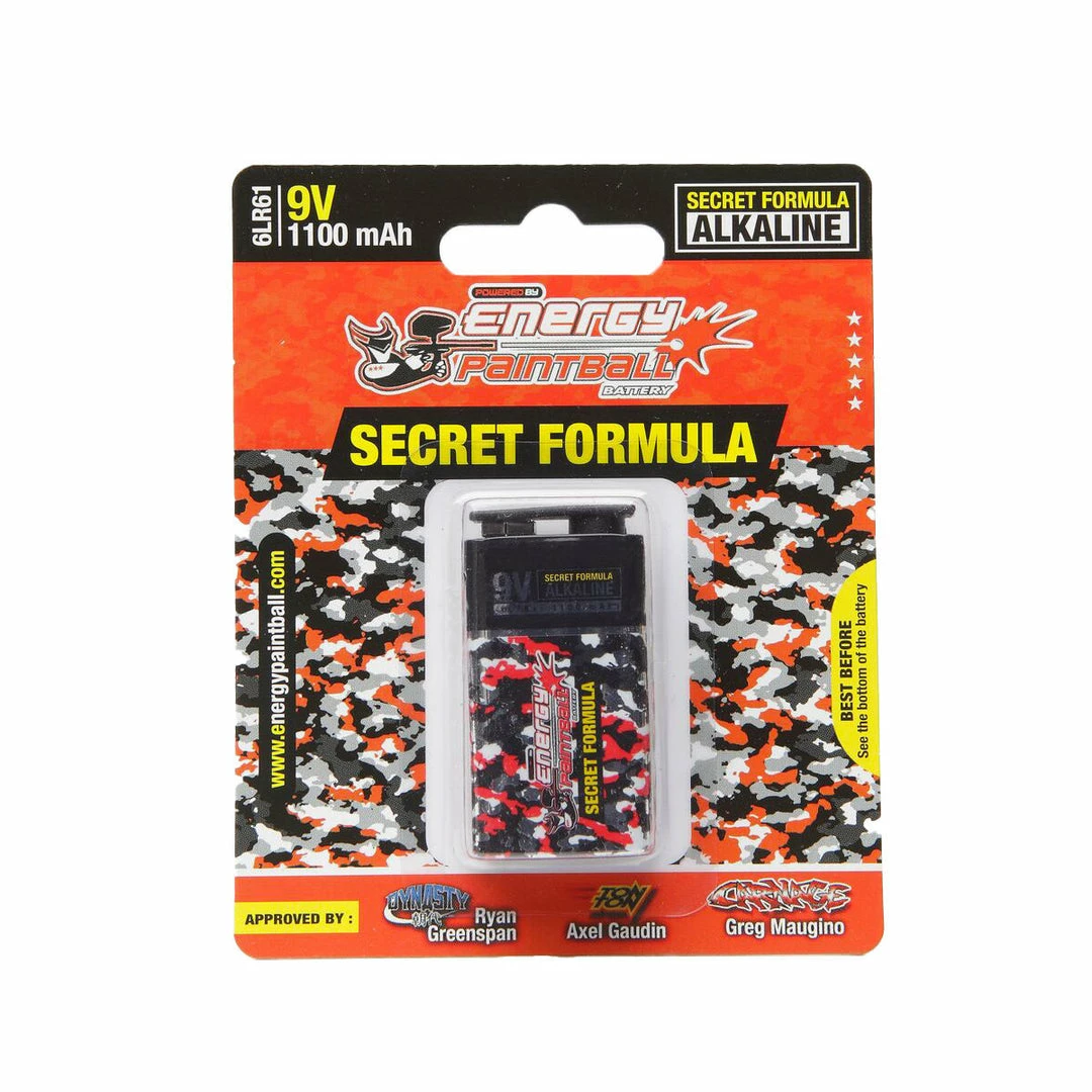 Valken Energy Paintball Alkaline 9V Battery - Single Batteries