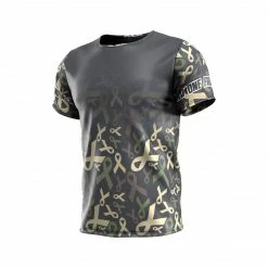 Social Paintball Fox’s Den Grit Shirt, Charity Ribbon Camo (No Logo)