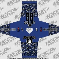 Social Paintball 2020 Paintball Charleston Domination 3 Custom Event SMPL Jersey, Blue Sanu Federation