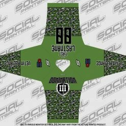 Social Paintball 2020 Paintball Charleston Domination 3 Custom Event SMPL Jersey, Green Vetin Alliance