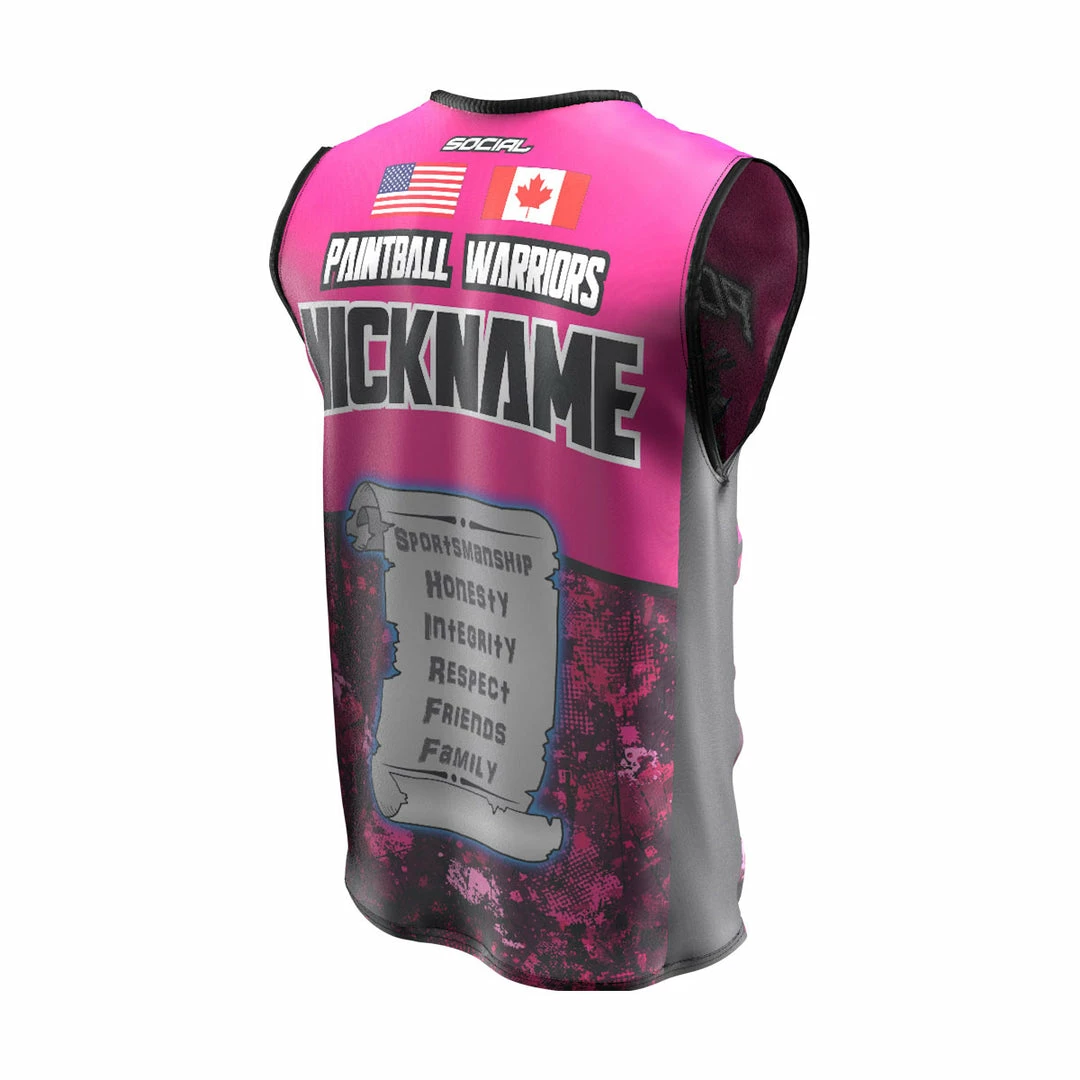 Social Paintball Fox’s Den Sleeveless Jersey, Attack Pink