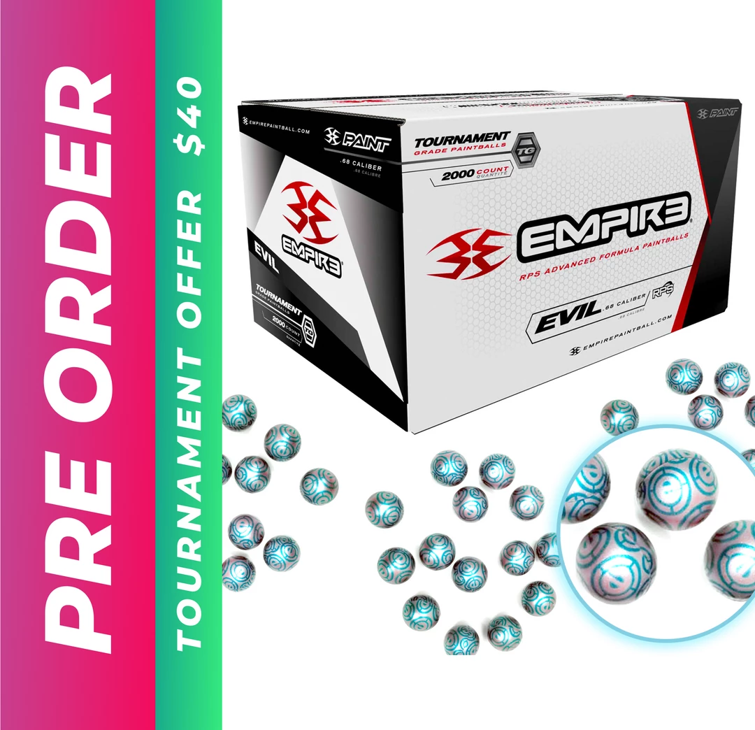 Empire Ultra Evil 2000 Paintballs Metallic Silver Shell Nuclear Pink Fill (Preorder Now And Pickup At Event)