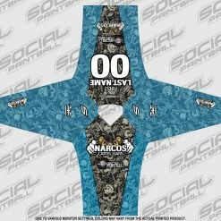 Social Paintball 2018 Narcos Cartel Wars Big Game SMPL Event Jersey, Blue Team