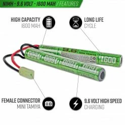 Batteries Valken NiMh 8.4V 1600mAh Split Airsoft Battery (Small Tamiya)