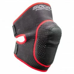 Social Paintball SMPL Knee Pads, Black Red