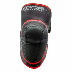 Social Paintball SMPL Knee Pads, Black Red