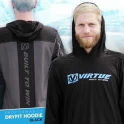 VIRTUE DRYFIT PROFORMANCE HOODED JERSEY - BLACK