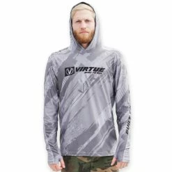 VIRTUE DRYFIT PROFORMANCE HOODED JERSEY - GRAPHIC GRAY