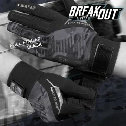 VIRTUE BREAKOUT GLOVES - RIPSTOP FULL FINGER - BLACK CAMO