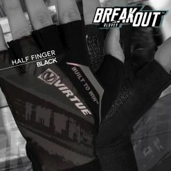 VIRTUE MESH BREAKOUT GLOVES - HALF FINGER - GRAPHIC BLACK