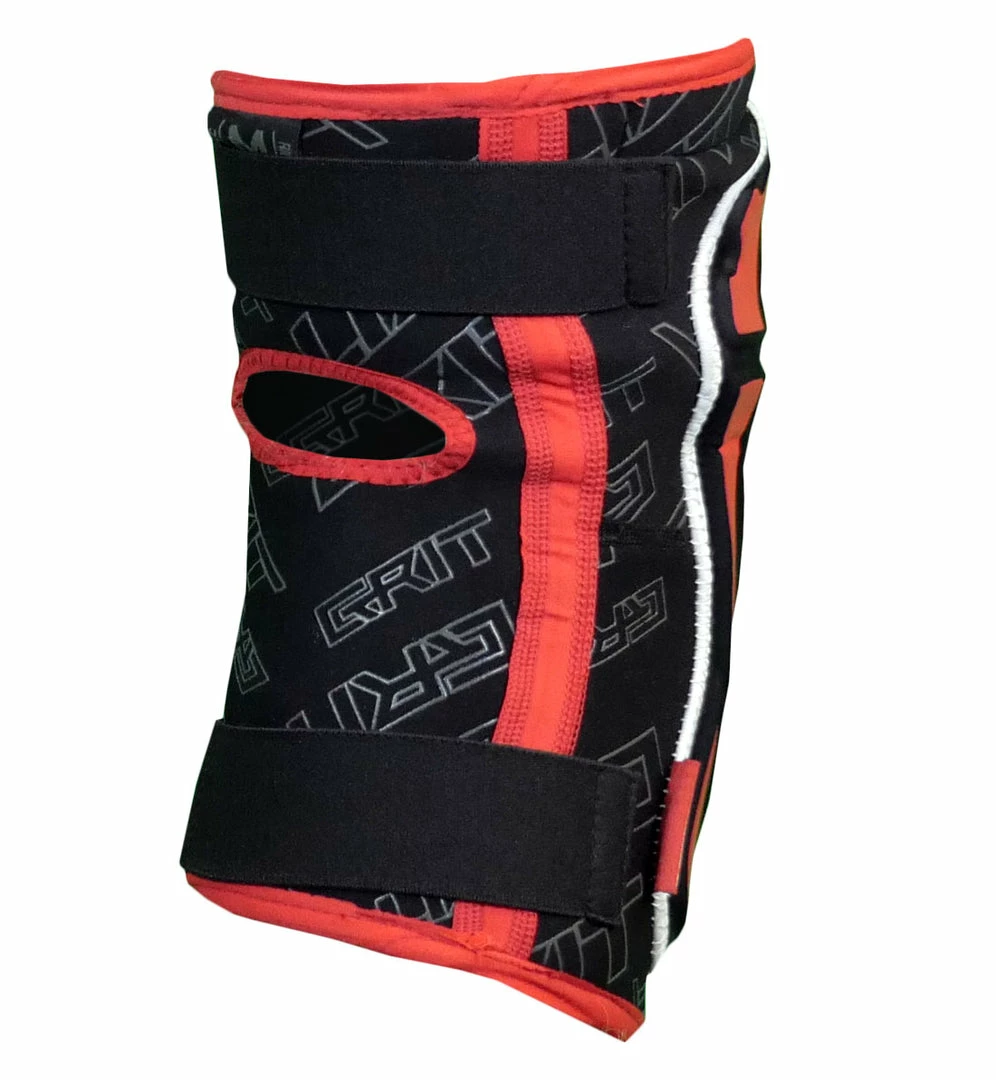 Valken Grit Knee Pads, Black Red Knee Protection Pads