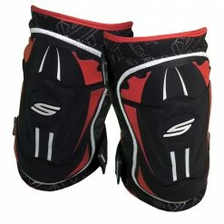 Valken Grit Knee Pads, Black Red Knee Protection Pads