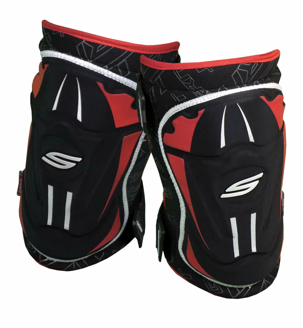 Valken Grit Knee Pads, Black Red Knee Protection Pads