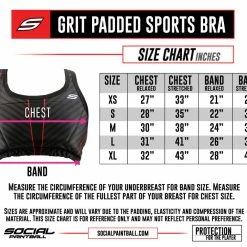 Valken Grit Women’s Racerback Padded Sports Bra, Stealth Black