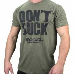 Valken Apparels Men’s Crew Shirt, Don’t Suck Olive Green