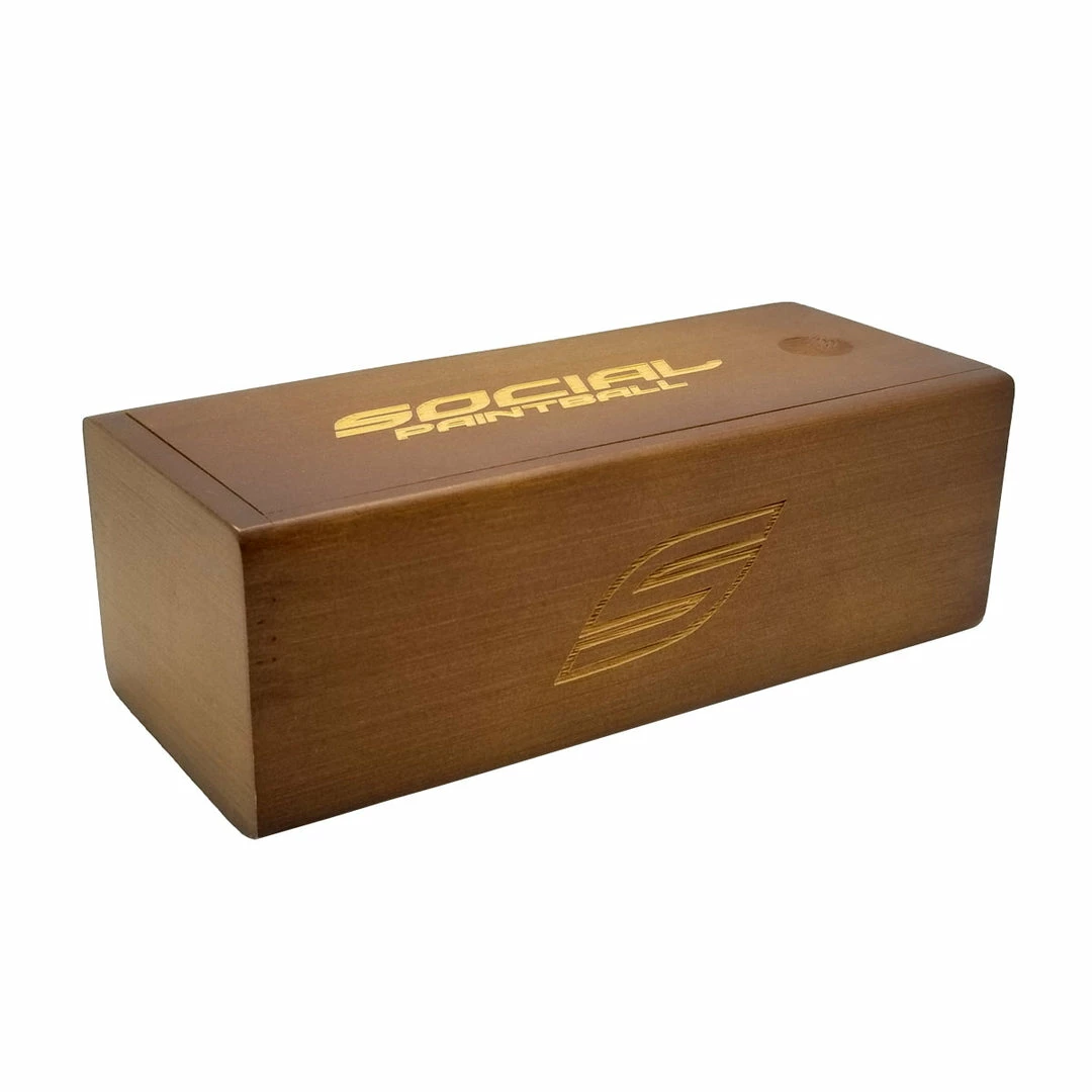 Social Paintball Rosewood Sunglasses, Red Mirror Lens