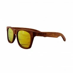 Social Paintball Rosewood Sunglasses, Yellow Mirror Lens