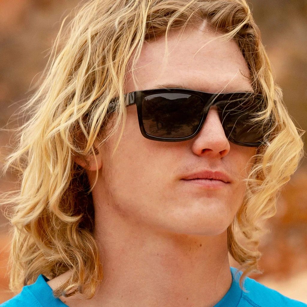 VIRTUE V-PARAGON POLARIZED SUNGLASSES - POLISHED SMOKE BLACK